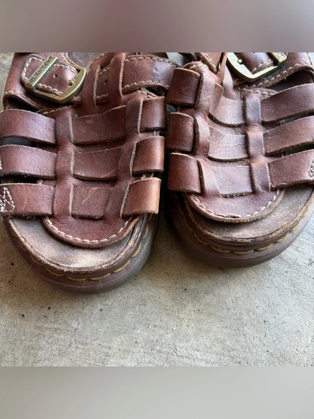 Vintage 1990s Dr Martens Platform Fisherman Sandals